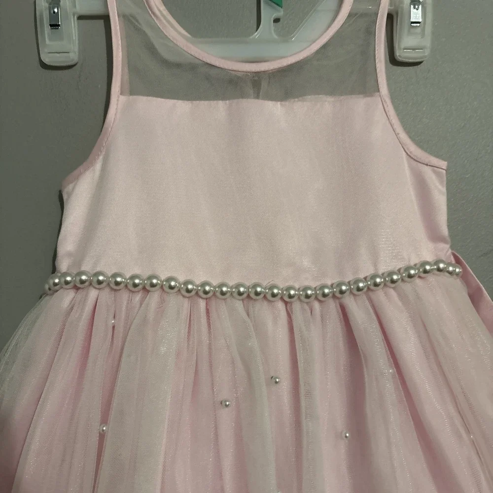 American‎ Princess Pink Dress Pink Sz 6 Formal/Wedding/ Pearl Beaded